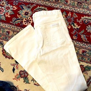 White boot cut jeans